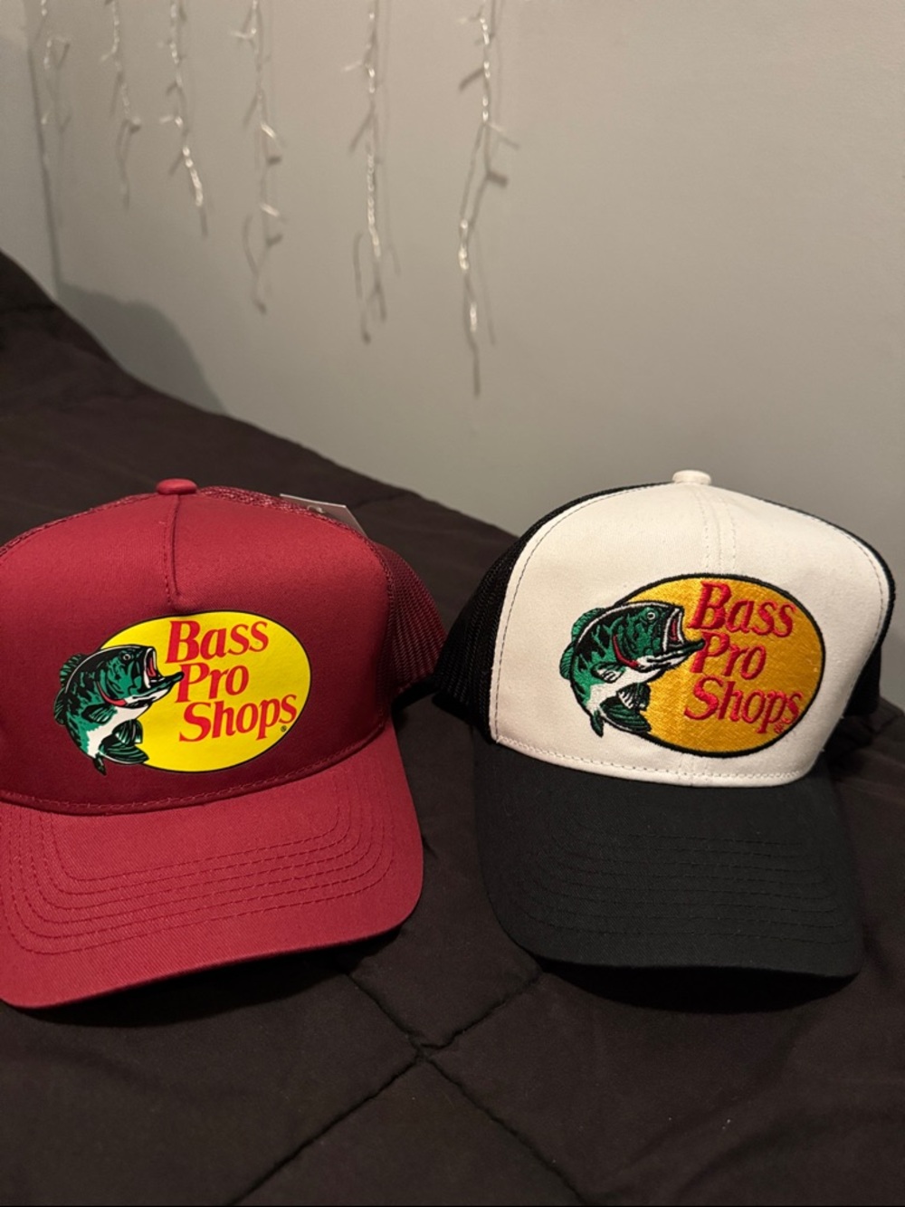 Bass Pro Shops Patch Logo Trucker Hat - Red and Black/White